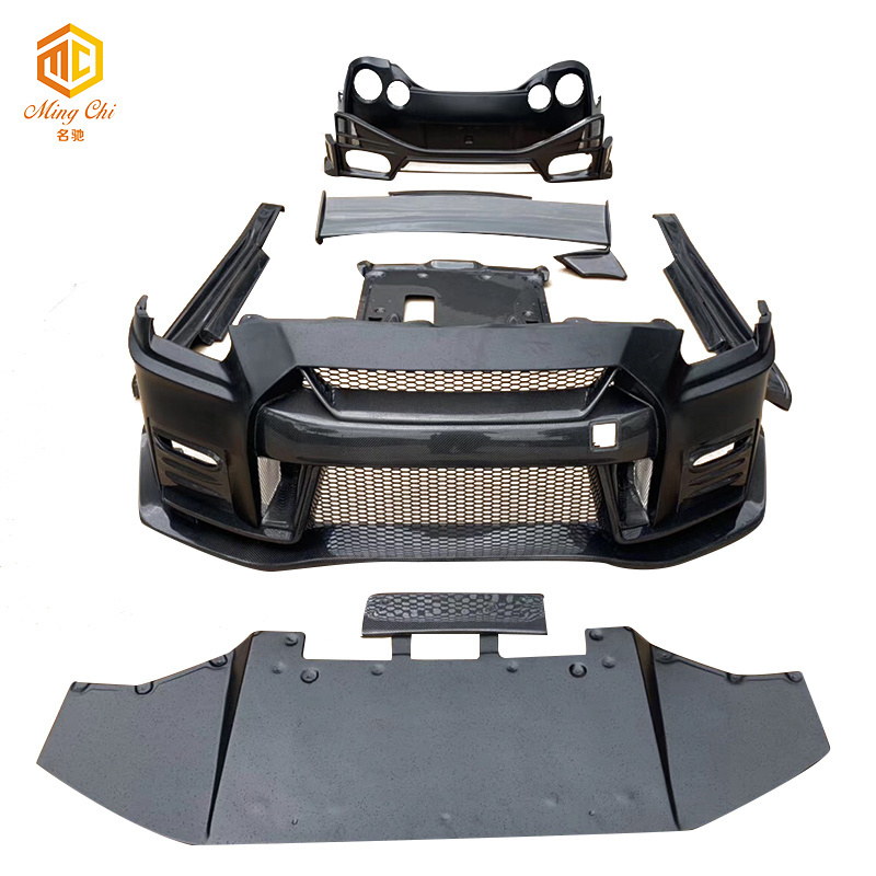 2006-2018 GT-R GTR35 R35 nsm Carbon Fiber Body Kit Front Bumper Rear Bumper Cover Diffuser PP Material High Quality