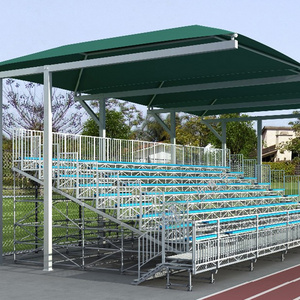 Retractable soccer stadium aluminum steel bleachers