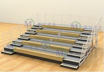 Jupiter indoor gym folding tribune movable telescopic wood bleachers mobile retractable bleacher mobile portable grandstand