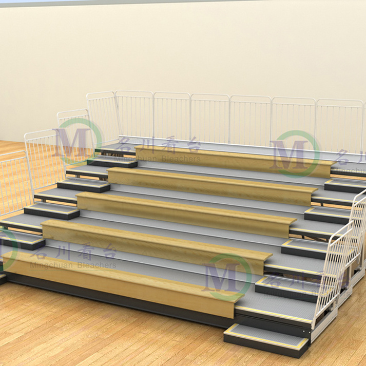 retractable automatic bleacher gym telescopic bleacher seating