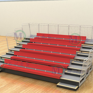 Comet telescopic bleachers retractable indoor gym bleachers