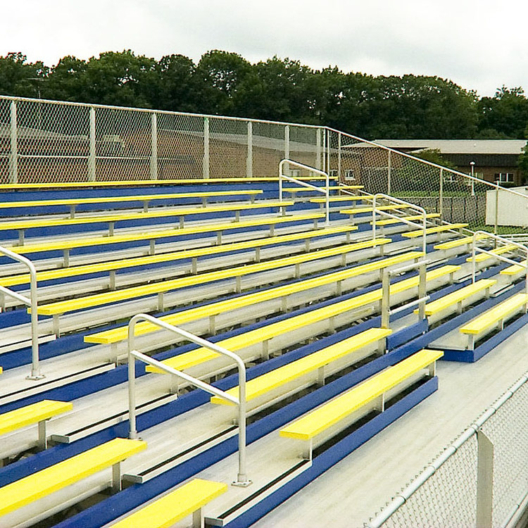 Retractable soccer stadium aluminum steel bleachers