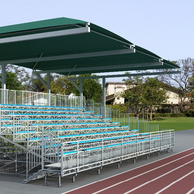 Retractable soccer stadium aluminum steel bleachers