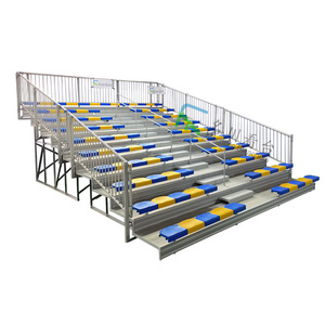 10 rows Aluminum Alloy steel grandstand seating bleachers on sale for football pitch