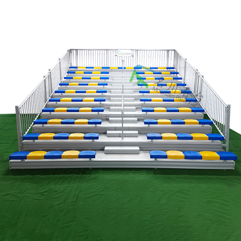 10 rows Aluminum Alloy steel grandstand seating bleachers on sale for football pitch