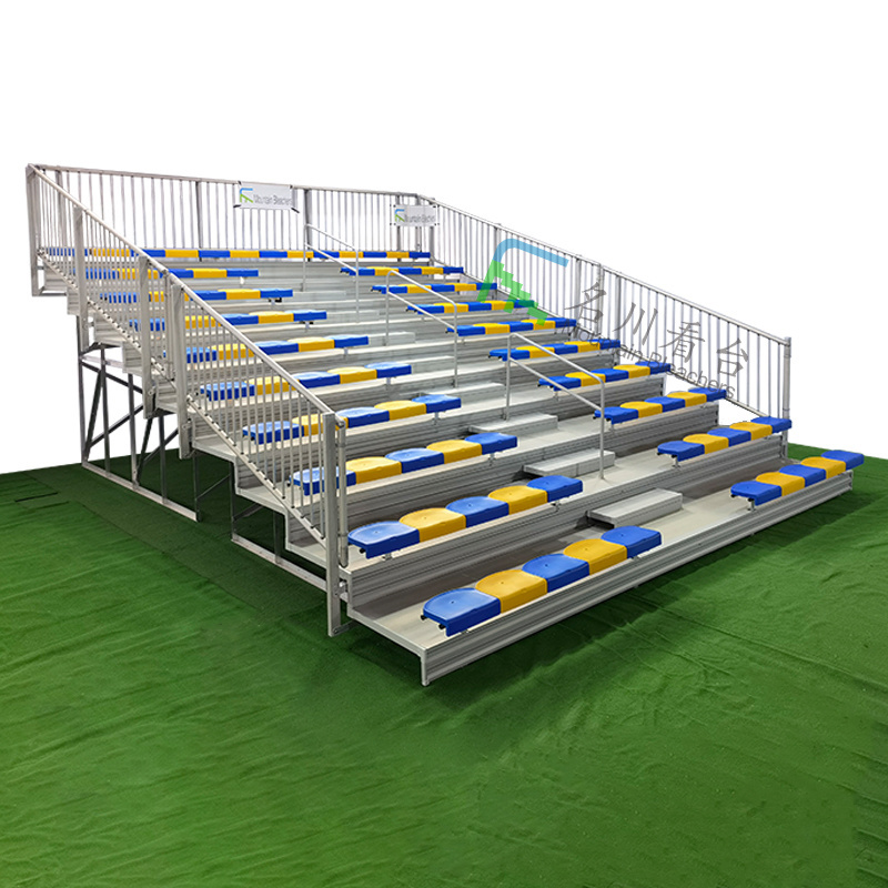 10 rows Aluminum Alloy steel grandstand seating bleachers on sale for football pitch