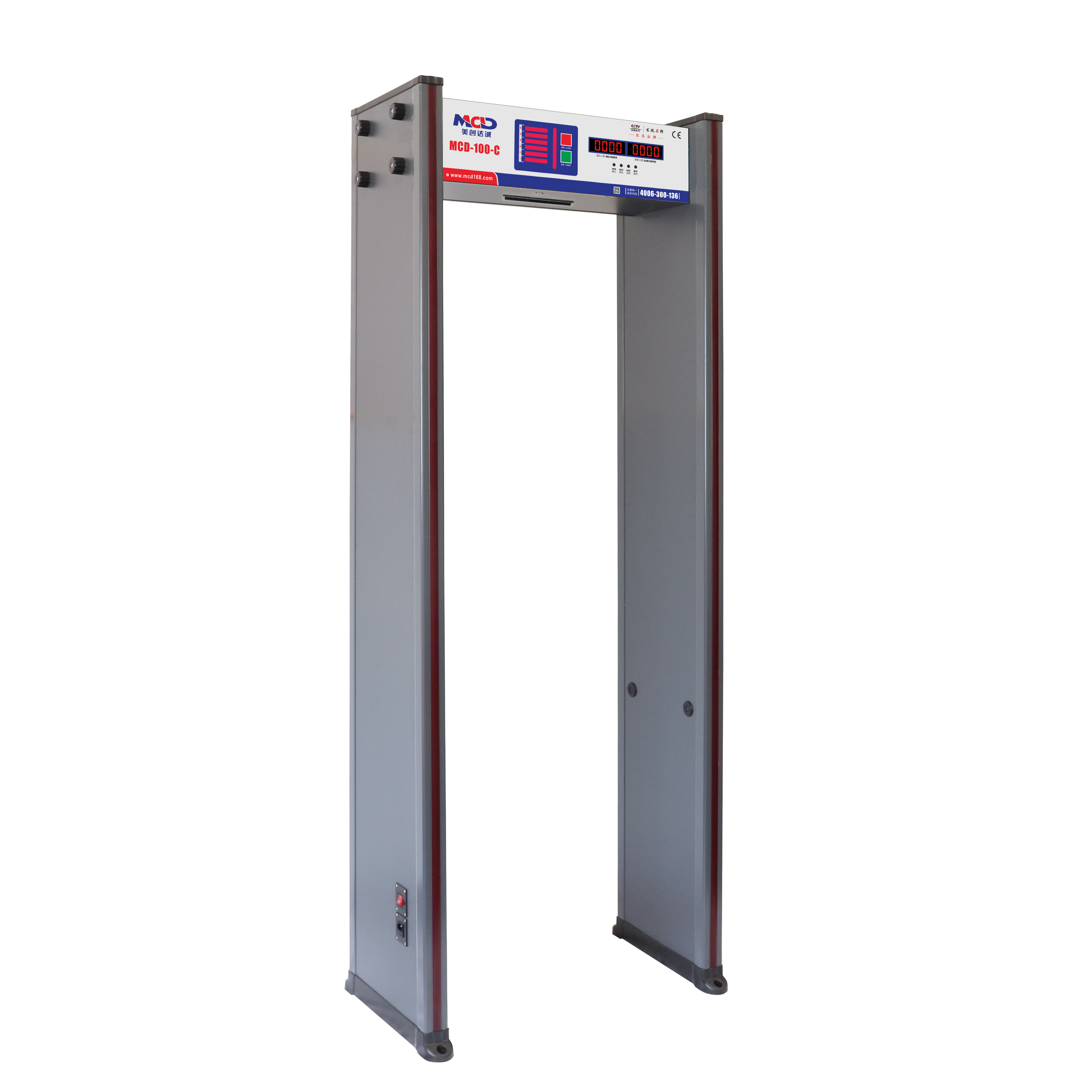 MCD-100C 6 zone  Walk-Through Metal Detector Archways Pinpoint Security Gate