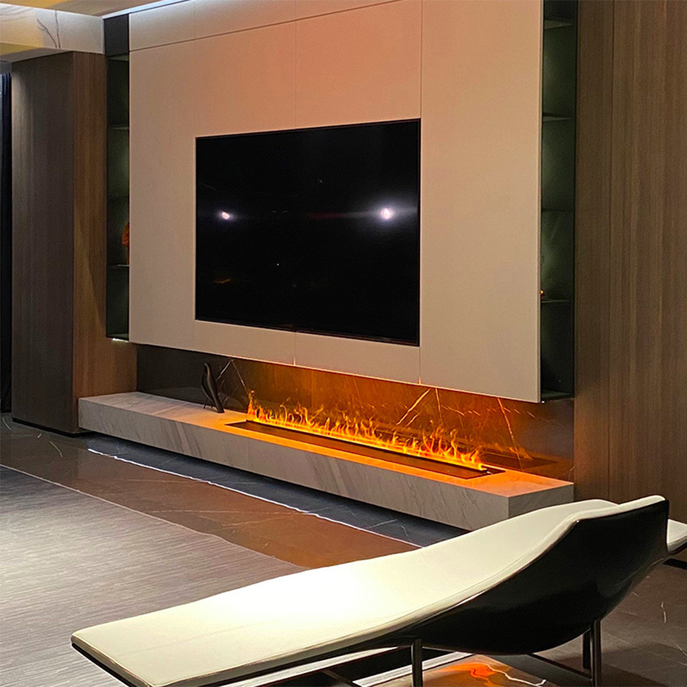 Modern 3D Flame Water Vapor Fireplace with APP control & flame humidifier indoor steam