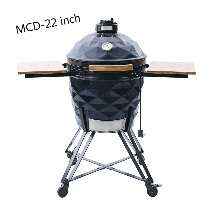 MCD 22Inch Diamond Cut Style Barbecue Smoker Charcoal Grills With 