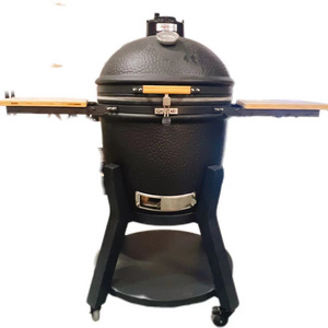 MCD 22Inch Matte Fog Black Professional Manufacturer Of  Outdoor BBQ Charcoal Type Ceramic Kamado Grill With Base  wh