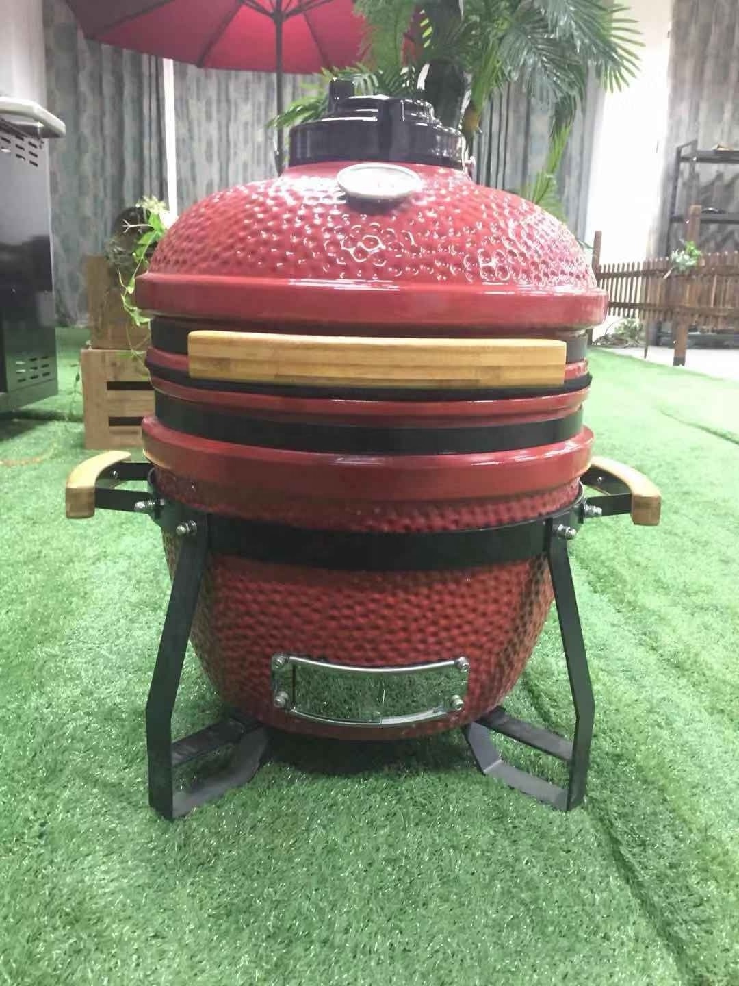 MCD  Large charcoal BBQ Grill for Outdoor Garden 12 15 18 22 29 Inch Green Ceramic Grill Kamado