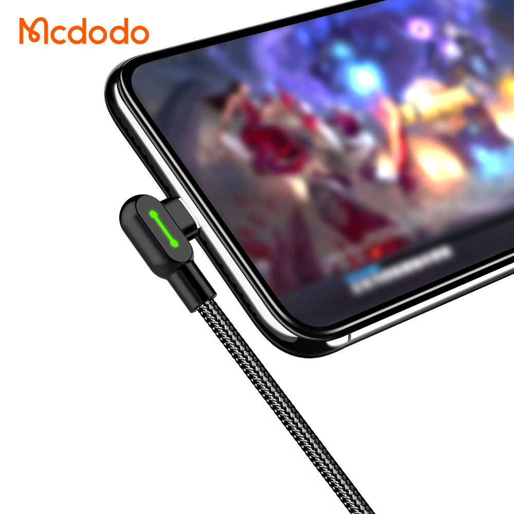 Hot Selling Elbow USB Type C LED Lights Phone Charging QC4.0 QC3.0 Fast Gaming Charging Type-c Data Cable for Android Devices