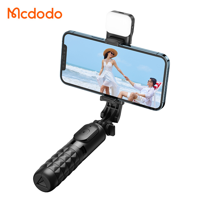 Extended Selfie Stick With Umbrella Tripod Removable One Fill Light Lamp Remote Controller 700mm Max 3 in 1 Selfie Stick Tripod