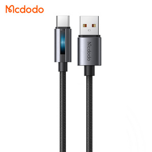 Mcdodo 518/566 100W 66W Fast Charging Type-C USB Data Cable Nylon Metal Breathing Light Lamp Effect for SAMSUNG OPPO VIVO XIAOMI