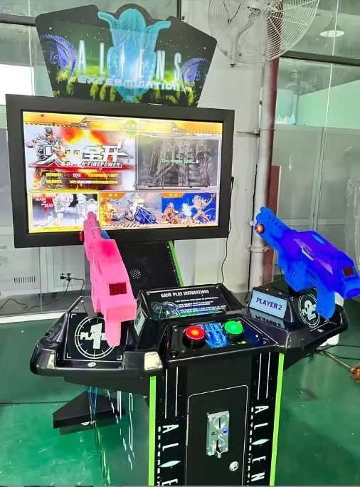 Hot Sale simulator arcadeshooting game machine video electronic table shooting arcade machine  Aliens Time Crisis 4