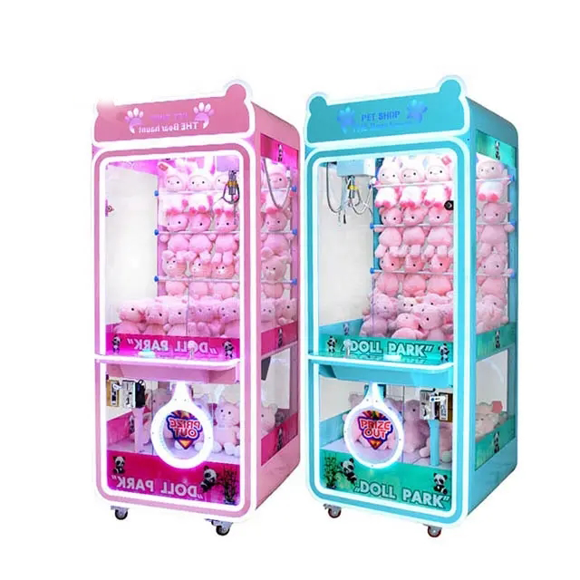 New Model Cute Bears Game City Plush Crane Toy Vending Game Machine Arcade Pink Toy Gift Crane Machine