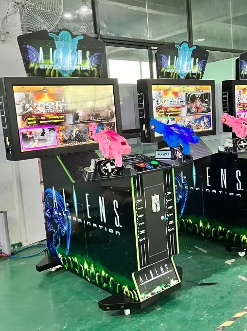 Hot Sale simulator arcadeshooting game machine video electronic table shooting arcade machine  Aliens Time Crisis 4