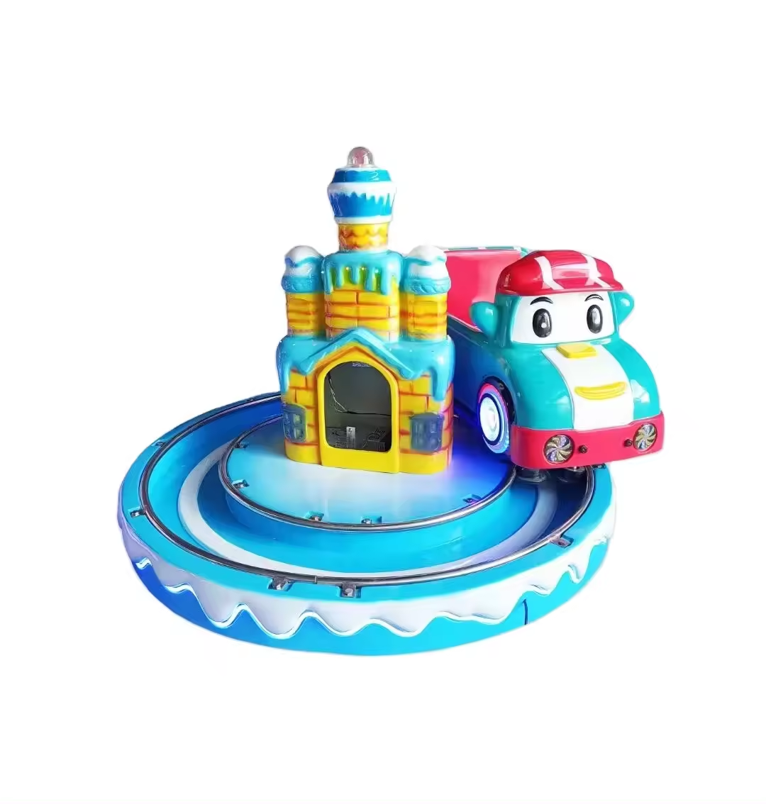 Most Popular Coin Operated Car Swing Game Machines Kids Swing Kids Rides Round Mini Castle Train Kiddie Ride