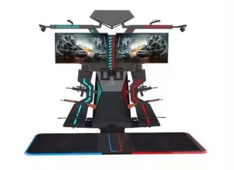 9D Walking Platform VR Shooting Game Machine China VR Machine Reality VR Shooting Simulator In Amusement Park