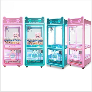 New Model Cute Bears Game City Plush Crane Toy Vending Game Machine Arcade Pink Toy Gift Crane Machine