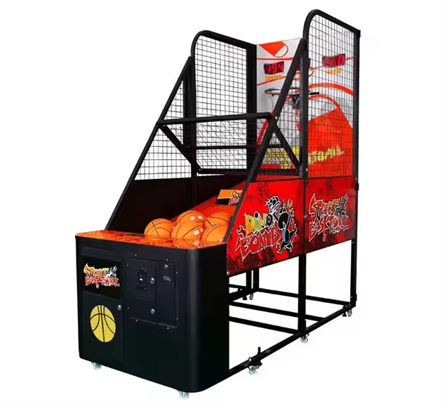 Best selling colorful coin operated automatic basketball game shooting machine indoor arcade games for kids