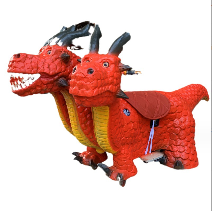 2024  factory custom  animal ride kids carousel Kids Amusement Animatronic Dragon Rides For Sale