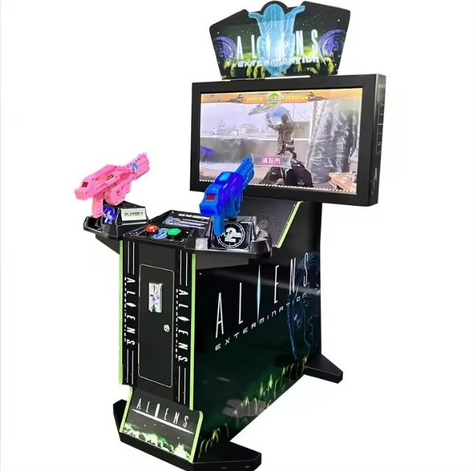 Hot Sale simulator arcadeshooting game machine video electronic table shooting arcade machine  Aliens Time Crisis 4