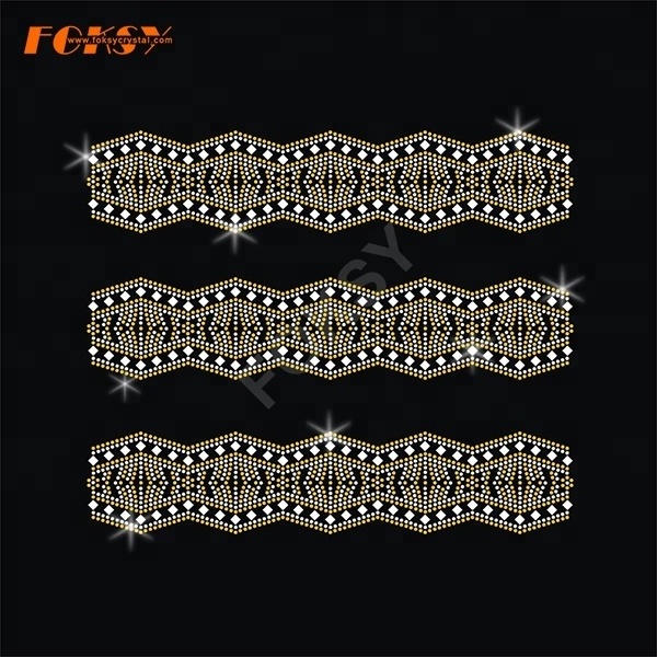 Aso Oke Hot Fix Rhinestone Pattern for Nigerian Traditional Yoruba Wedding Attire