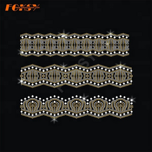 Aso Oke Hot Fix Rhinestone Pattern for Nigerian Traditional Yoruba Wedding Attire