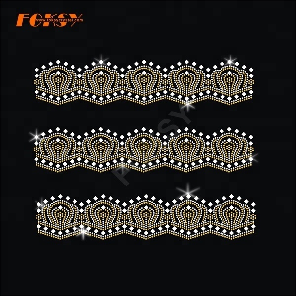 Aso Oke Hot Fix Rhinestone Pattern for Nigerian Traditional Yoruba Wedding Attire