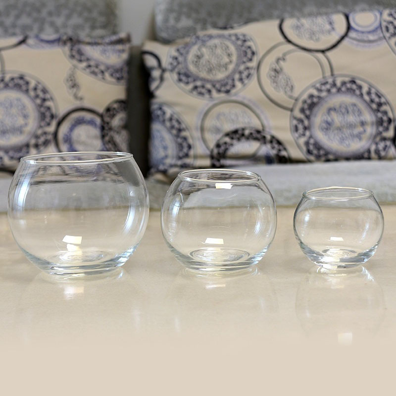 round luxury glass empty crystal candle jars packaging tealight candle holder round clear votive