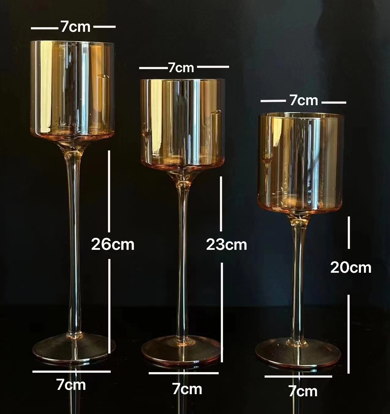 Clear Tall Glass Candle Holder for Table Centerpiece Elegant Clear Long Stem Candle Holders for Pillar Floating Wedding Candle