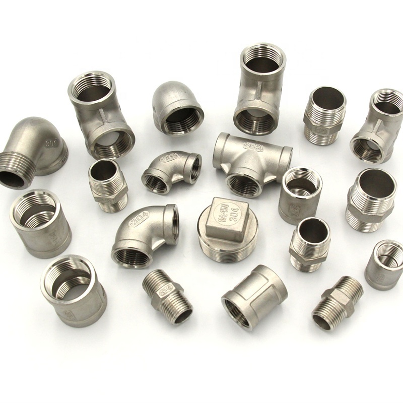 Hydraulic Stainless Steel Union NPT Threaded nipple aisi304 ASTM Pipe Fittings stainless