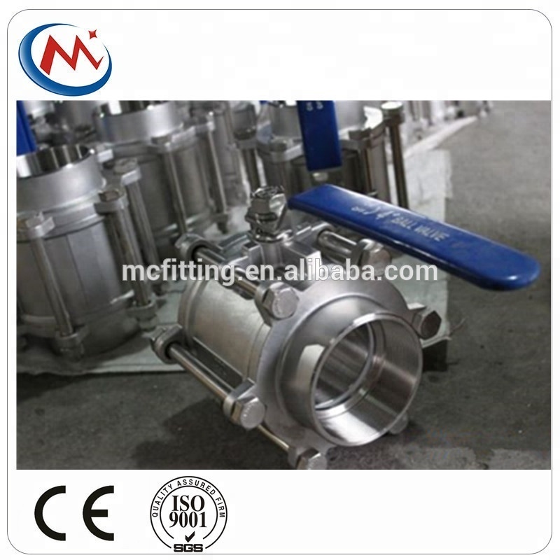 3pc ball valve price cf8m cf8 valve  pressure 1000WOG manual stainless steel ball valve