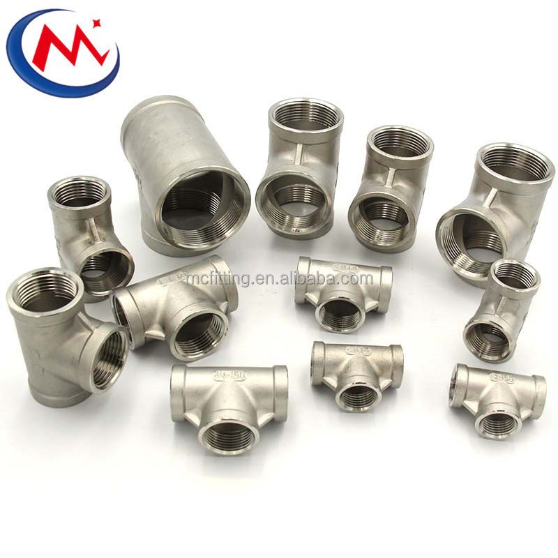 stainless steel 304 316 pipe fittings thread male female BSP NPT DIN connector for water oil gas