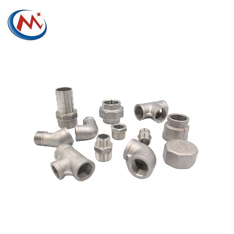 stainless steel 304 316 pipe fittings thread male female BSP NPT DIN connector for water oil gas