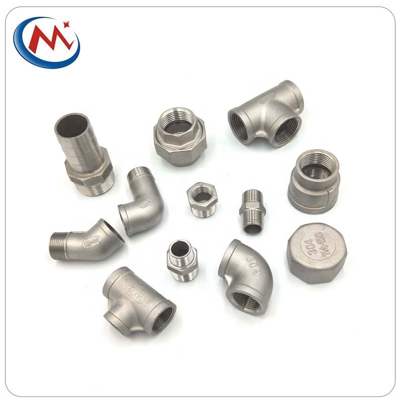 Casting Class150 plumbing fitting Stainless Steel 304 316 NPT BSP male and female Threaded plumbing Pipe Fittings