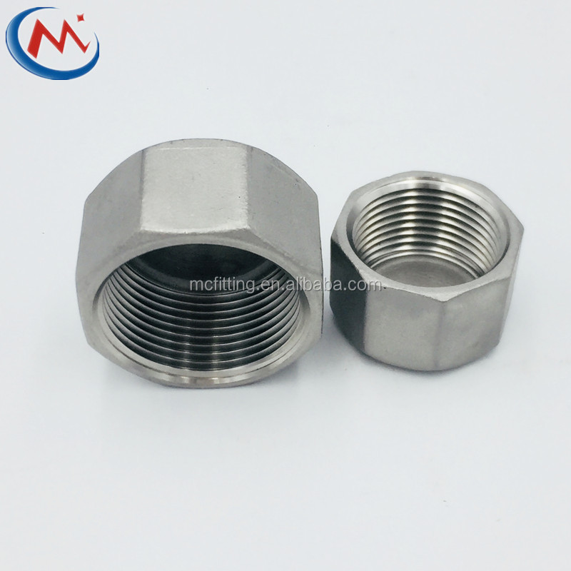 female threaded 2 inch stainless steel pipe fitting round cap