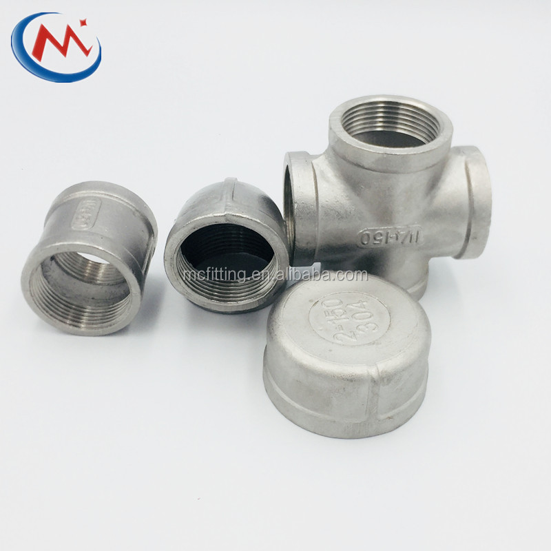 female threaded 2 inch stainless steel pipe fitting round cap