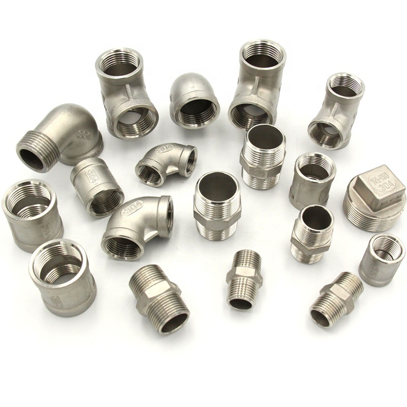 Hydraulic Stainless Steel Union NPT Threaded nipple aisi304 ASTM Pipe Fittings stainless