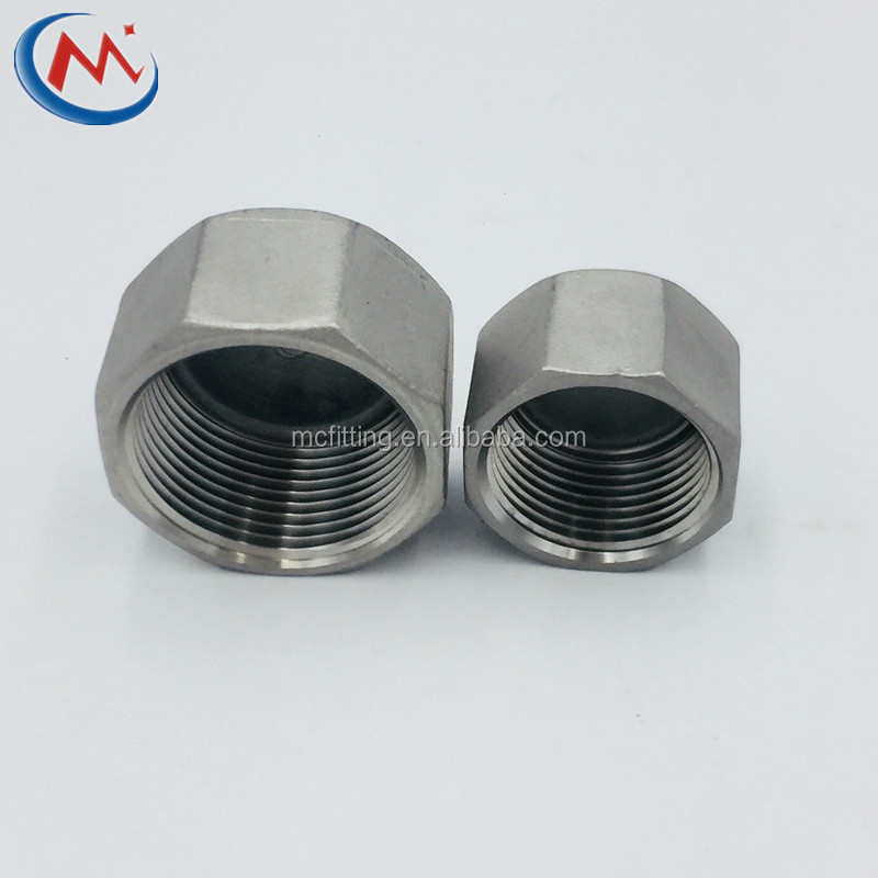 female threaded 2 inch stainless steel pipe fitting round cap