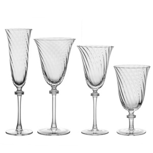 Optical design transparent crystal glass red wine glass champagne wine glasses