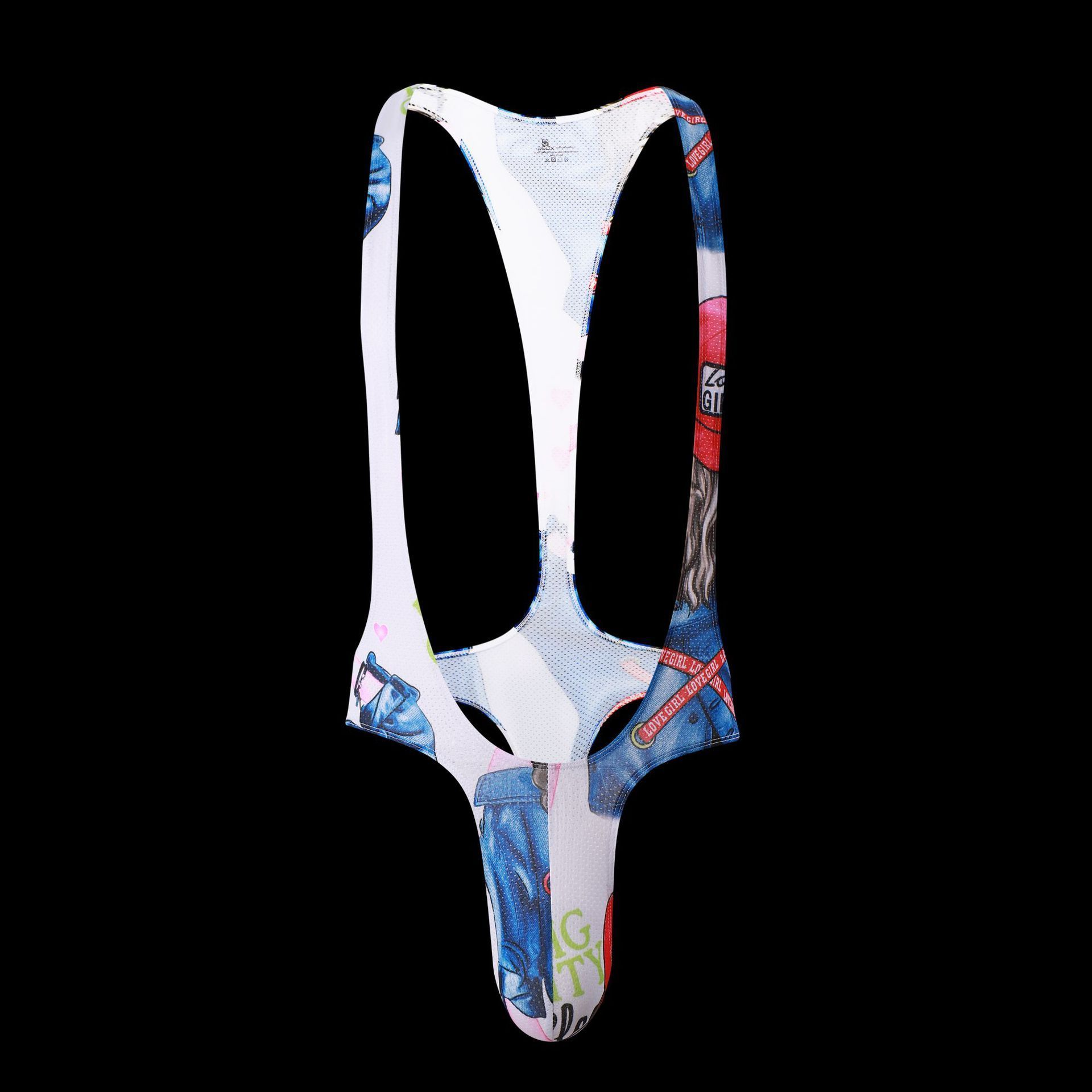 Printed Thong Erotic Jumpsuit For Men