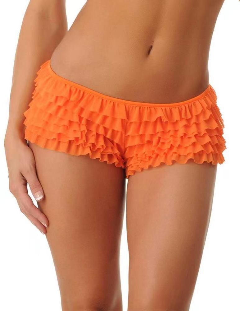 King Mcgreen Star Women Summer Shorts Panties Solid Color Breathable Ruffles Underwear Elastic Boxer Briefs with Bow for Ladies