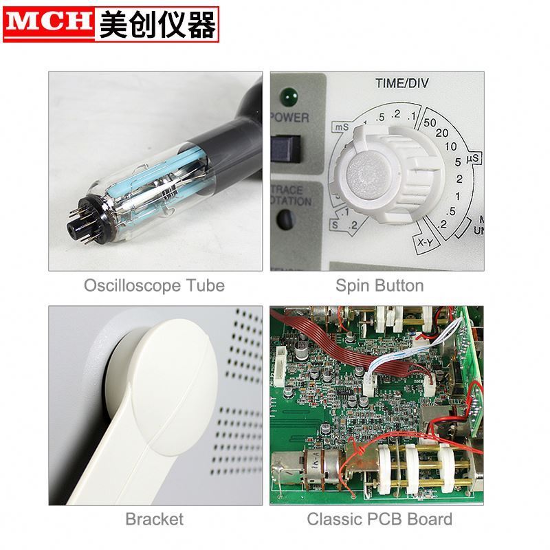 3 Channel 6 Tracing Dual Channel Dual Trace 40MHz Oscilloscope V-5040D With High Stability Educational Instrument