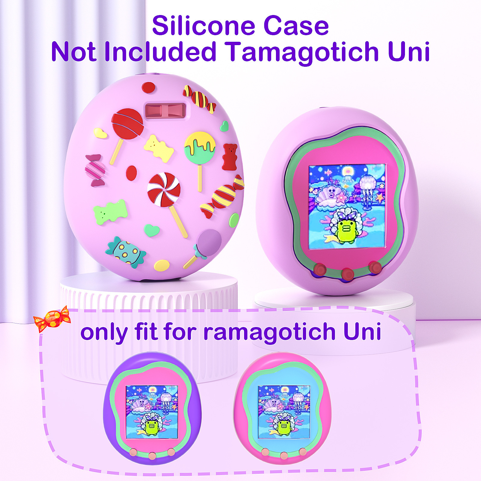 Silicone Protective Case For Tamagotchiuni Soft Back Covers For Electronic Game Pet Uni Guard Case