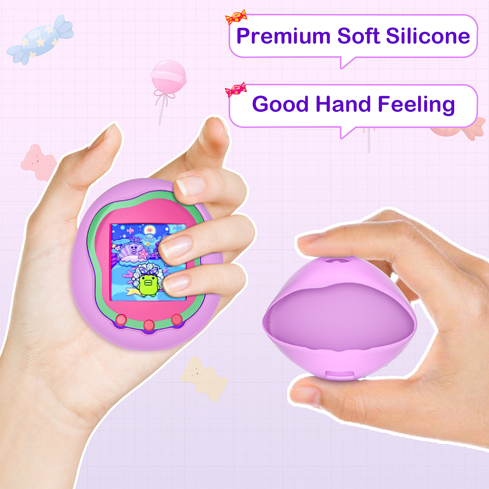 Silicone Protective Case For Tamagotchiuni Soft Back Covers For Electronic Game Pet Uni Guard Case