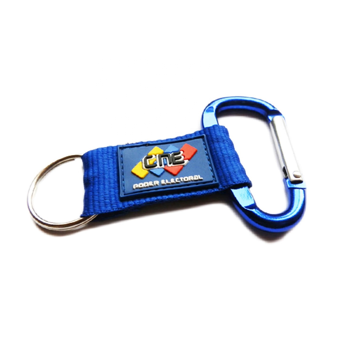 Metal Carabiner Clip Locking nylon custom keychains Design Alloy Carabiner Keychain for Outdoor Camping, Key Ring Clip