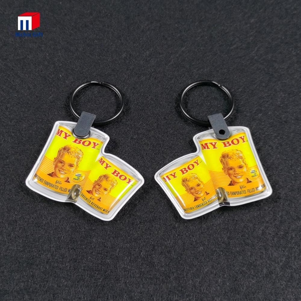 Custom Full Color Printing PVC Led Keychain for Promotion, Flashlight KeyChain