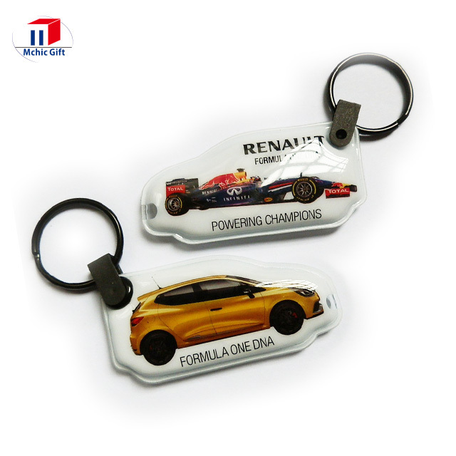 Customized Shape Plastic Light Up Key Chain, Mini Led Light Keychain, Flashlight Key Chain